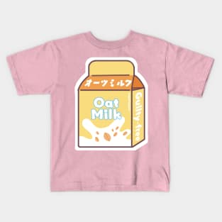 Japanese Oat Milk Organic Non Dairy Plant Based Vegan Milk Kids T-Shirt